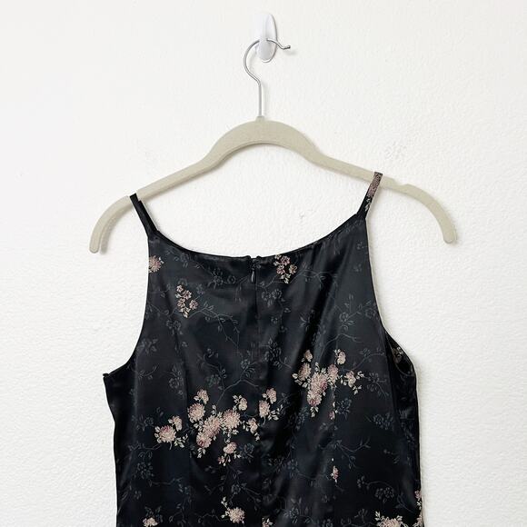 [Vintage] All That Jazz 90s Y2K Floral Satin High Neck Halter Blouse Sz Small S - Picture 4 of 9